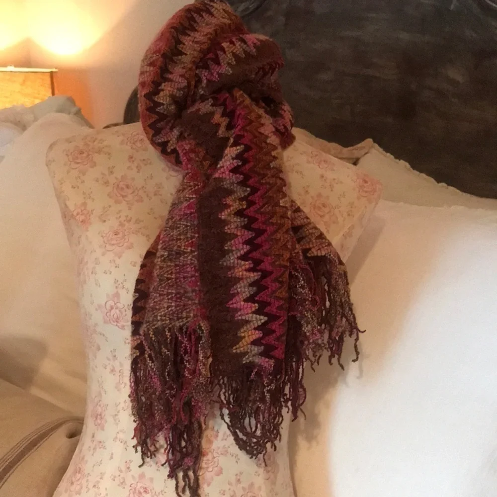 Missoni Foulard made in Italy Zig Zag Print Scarf​​​​​​​​​